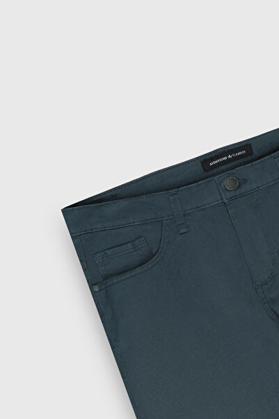 ALTINYILDIZ CLASSICS Men's Petrol Slim Fit Slim Fit 5 Pocket Cotton Flexible Trousers