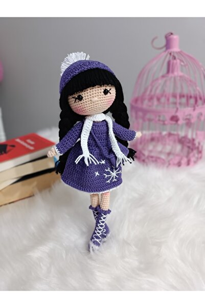 YUSUF TOKTAS TOYS CITY Mor Kış Güzeli Amigurumi Örgü Oyuncak