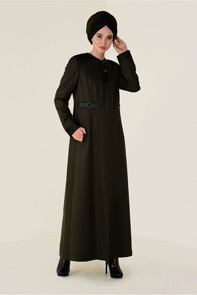 Alvina 1321 Μοντέλο Διχτυωτό και Δερμάτινο Λεπτομερές Διακοσμημένο με Πέπλο
