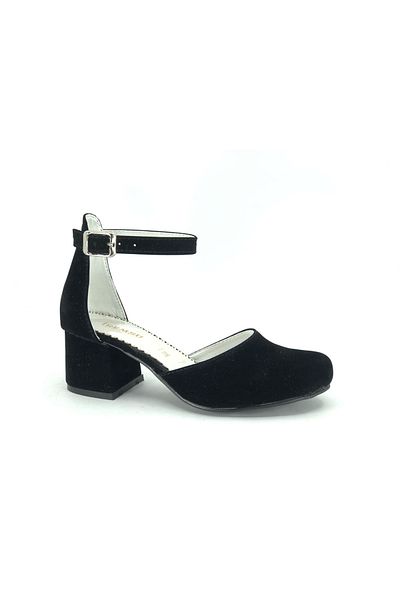KOCAMANLAR İremsu 2811 Girl's Heeled Closed Toe Shoes Black-suede