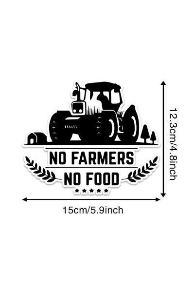 Choice 15x12.3cm DS108-15x12.3cm-PVC Support Farmers Outfit No Farmers No Foo...