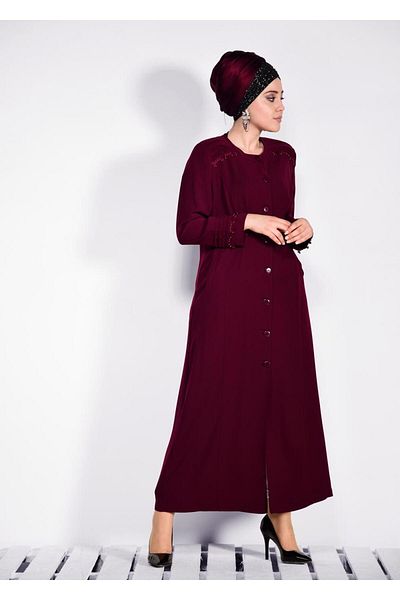 Alvina 1277 Μοντέλο Guipure με λεπτομέρεια και διακοσμημένο με κουμπιά