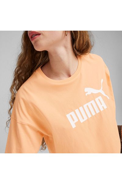 Puma Γυναικείο ροζ μπλουζάκι Ess Cropped Logo 58686646