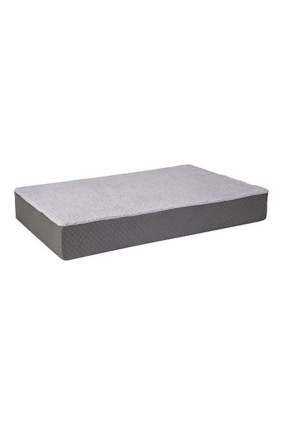 Pet Comfort سرير ليما لتقويم العظام للكلاب رمادي قطيفة M 90x60x12 سم Dpmah