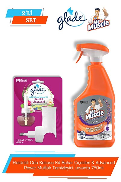 Glade Elektrikli Oda Kokusu Kit Bahar Çiçekleri & Advanced Power Mutfak Temiz...