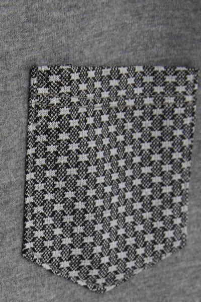 Breeze Baby Boy Long Sleeve T-Shirt with Pockets Buttons Embroidered 9 Months-3 Years, Dark Gray Melange