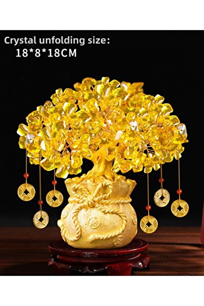 Choice شجرة المال مع قاعدة، شجرة المال الصينية، شجرة الحظ الذهبية، شجرة فنغ ش...