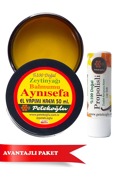 Petekoğlu Calendula Cream - Natural Lip Cream with Olive Oil and Propolis Detail and Real Honey 50ml
