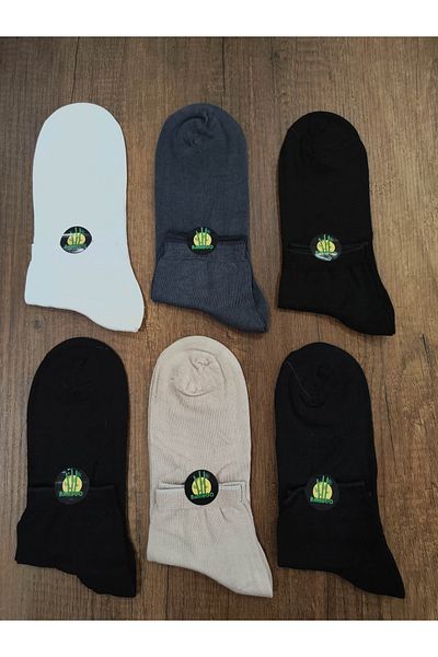 Leement socks Ανδρικές λεπτές μεσαίες μύτες από μπαμπού 6 ζεύγη άνετο ελαστικό χωρίς ραφή