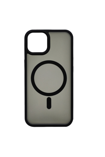 Nettech İphone 13 Uyumlu Mat Renkli Magsafe Arka Koruma Kılıf - Siyah