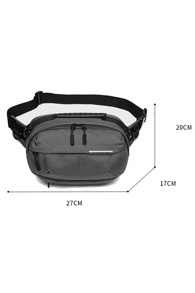 Go Veform Γκρι Unisex τσάντα μέσης και στήθους με πολλές τσέπες - 9260