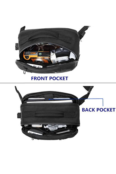 Go Veform Чоловіча сумка на ремені з безліччю кишень, сіра 9275