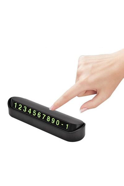 CoverPlus Car Parking Numberer In-Vehicle Glove Box Retractable Neon Phone Number Leaving