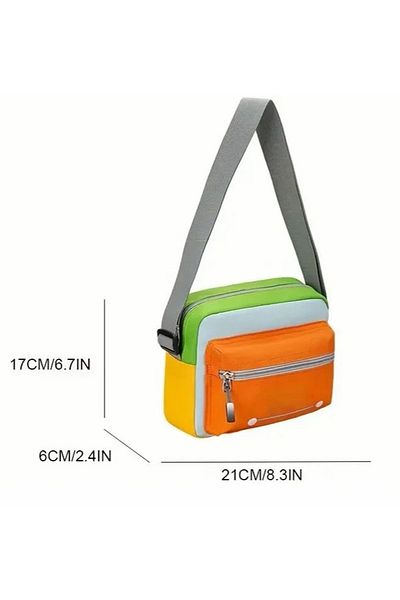 Go Veform Geanta de umar colorata pentru copii cu curea albastra model 8000-2