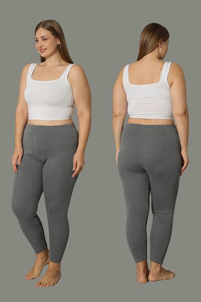 DONEX Women's Cotton Mesh Thick Winter Fabric Large Size Long Leggings