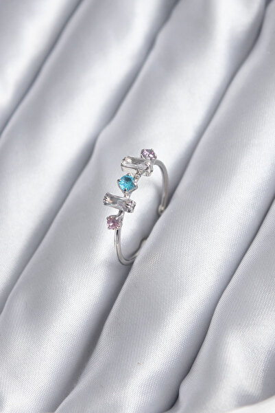 SeyCey.co Silver Color Colorful Zircon Stone Women's Ring