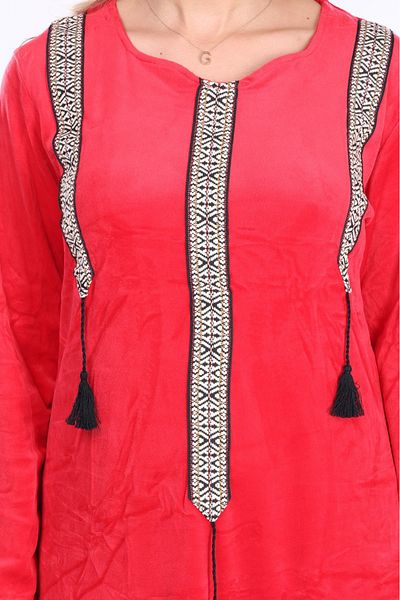 mervemoda ROCHIE DE CATIF DE DAMĂ MÂNECĂ LUNGĂ