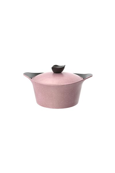 NEOFLAM ,aeni,cooking Pot,22cm,integrated Handle,die Cated Aluminume,color Pink Marble