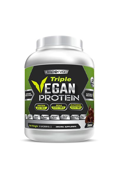 Laperva Triple Vegan Protein, Chocolate, 2 LB