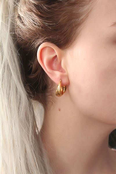 thinkos 316l Steel Multi Coiled Detail Earrings