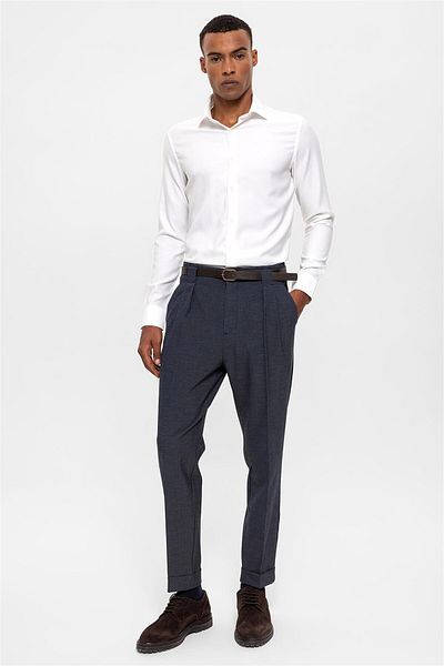 Antioch Indigo Belted Double Leg Trousers