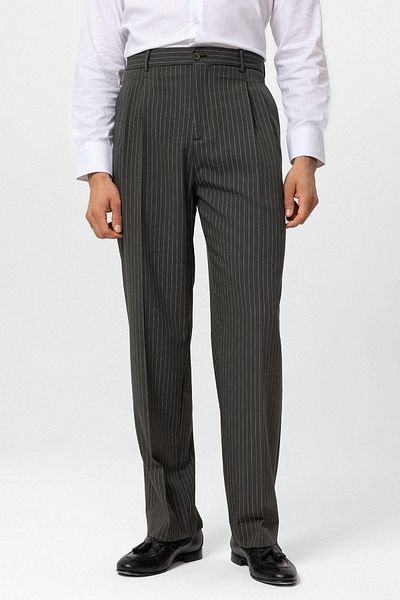 Antioch High Waist Khaki Striped Relax Fit Men's Trousers