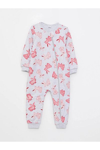 LC Waikiki Lcw Baby Melange Printed 1.7 Tog Fiber Baby Girl Sleeping Bag