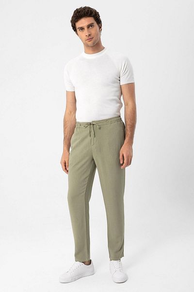 Antioch Light Khaki Elastic Waist Men's Trousers