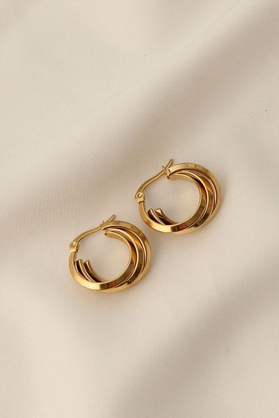 thinkos 316l Steel Multi Coiled Detail Earrings