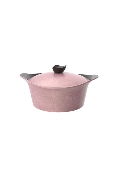 NEOFLAM ,aeni,cooking Pot,26cm,integrated Handle,die Cated Aluminume,color Pink Marble