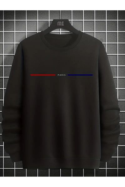 Karatopak Hanorac oversize unisex cu gât crew cu imprimeu