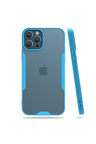 Nettech İphone 12 Pro Uyumlu Platin Seri Arka Koruma Kılıf - Mavi