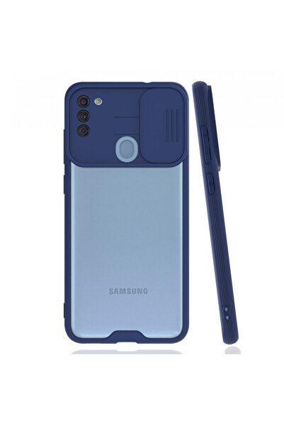 Nettech Samsung Galaxy A11 Uyumlu Platin Kamera Kızaklı Arka Koruma Kılıf - L...