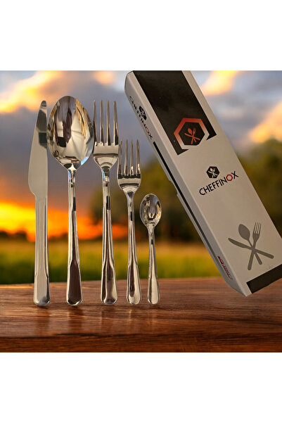 CNS HOME Cheffinox Akdeniz Model 430 Çelik 30 Parça 6 Kişilik Yemek Seti