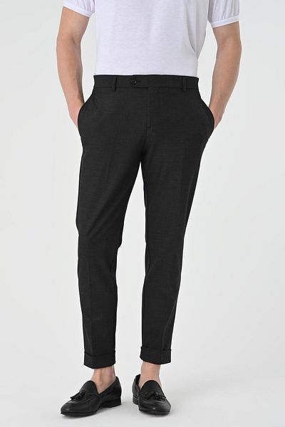 Antioch Smoked Regular Fit Double Leg Men's Trousers