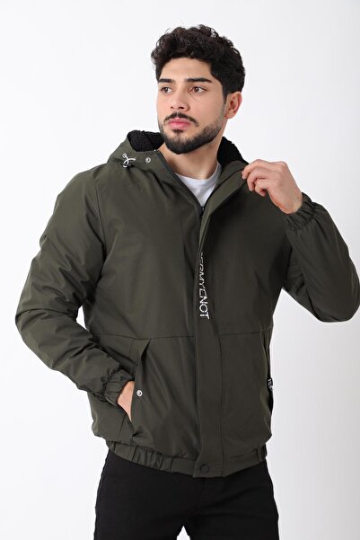 Stilkombin Αθλητικό υφασμάτινο παλτό Lycra με εμπριμέ γούνα PLDP2968-1_50411