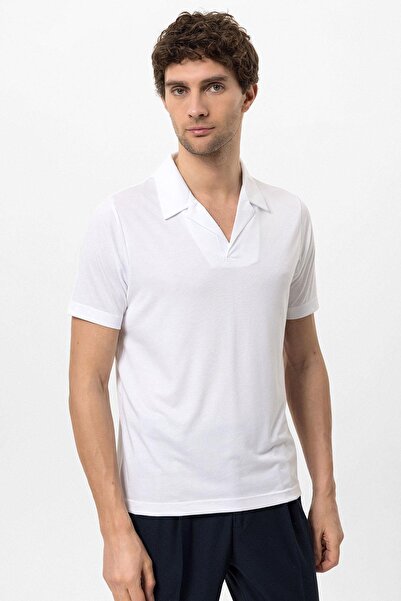 Antioch Ecru Apache Collar Regular Fit Men's T-shirt
