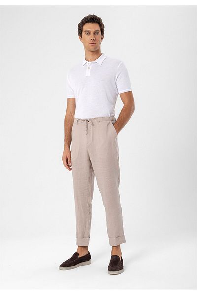 Antioch White Polo Neck Slim Fit Men's T-shirt