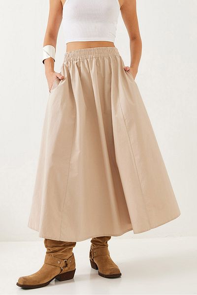 Bianco Lucci Damen-Fallschirm-Ballonrock mit Taschendetail und elastischem Bund 60251891