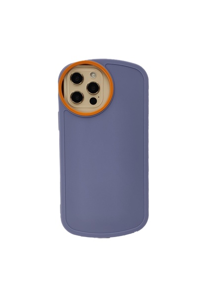 Nettech İphone 12 Pro Max Uyumlu Silindir Camera Seri Arka Koruma Kılıf - Lila