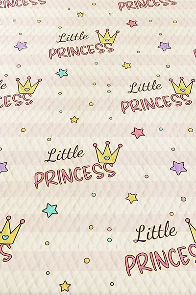 3D ELSE HALI Princess Written Pink Patterned Girl's Single Pique Set Quilted Bedspread