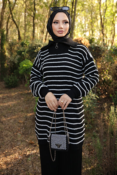 Kirazgym Horizontal Line Beard Detailed Knitwear Set