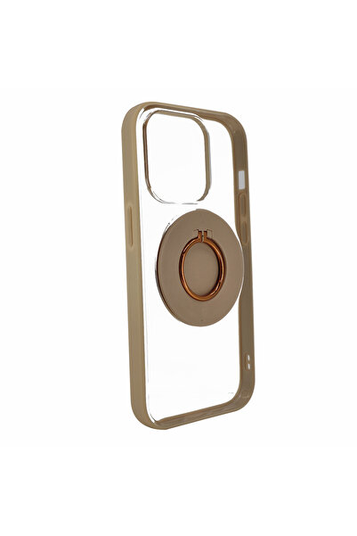 Nettech Apple iphone 14 pro compatible luxury magsafe back protection case with ring - yellow