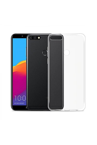 Nettech Huawei Y7 2018 Uyumlu Şeffaf Seri Arka Koruma Kılıf - Şeffaf