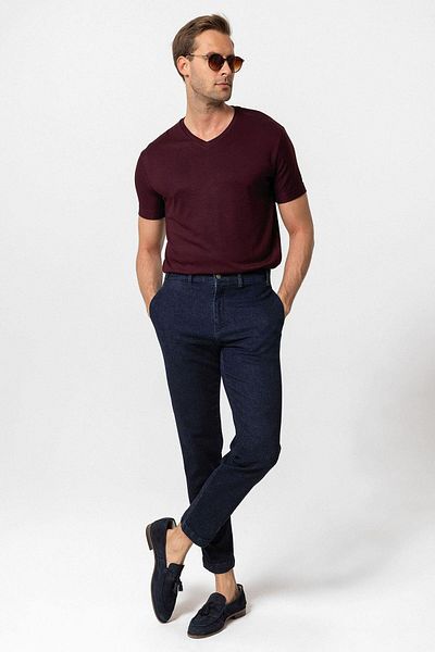 Antioch Plum Basic V-Neck Men's T-Shirt