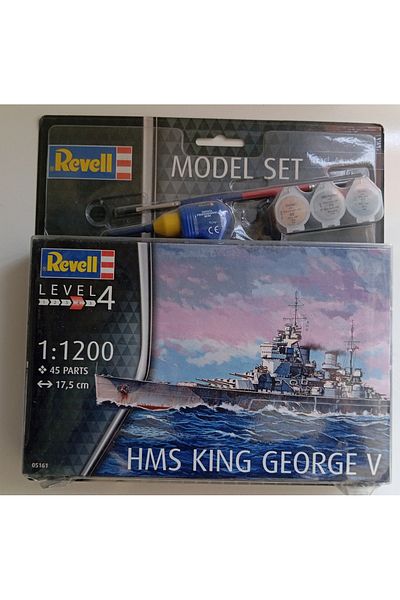 REVELL 1:1200 45 قطعة HMS KING GEORGE V (مجموعة أدوات بلاستيكية)