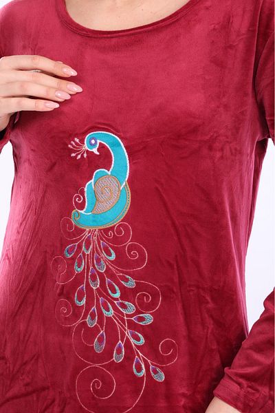 mervemoda ROCHIE DE CATIF DE DAMĂ MÂNECĂ LUNGĂ