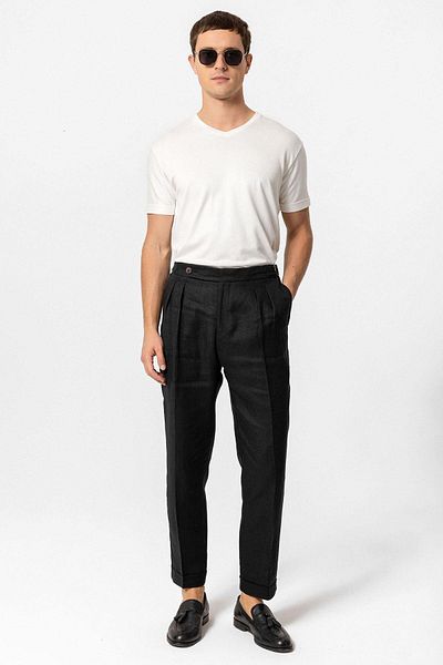 Antioch White Basic V-Neck Men's T-Shirt