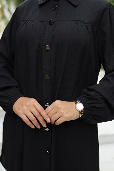 MİSSKAYLE Gather Detailed Hijab Black Set