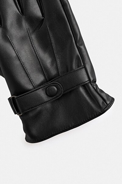 Antioch Siyah Suni Deri Erkek Eldiven